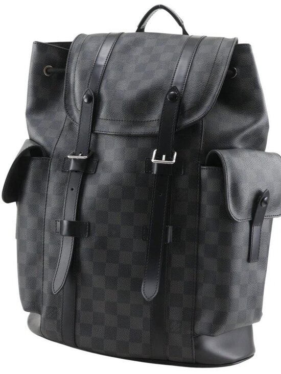 LOUIS VUITTON Christopher PM Backpack Daypack N41379 black Damier Grafitto.. main image 12